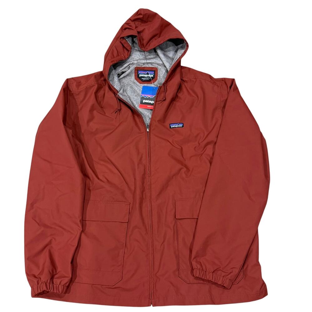 Patagonia Lined Baggies Rust Orange Parka Jacket Hooded Men’s Size XXL 28160 NWT